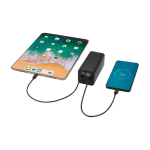 Batterie externe idéale pour pc en aluminium recyclé 20 000 mAh couleur noir quatrième vue