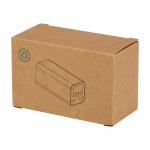 Batterie externe idéale pour pc en aluminium recyclé 20 000 mAh couleur noir deuxième vue avec boîte