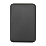 Batterie externe magnétique sans fil en plastique recyclé 5 000 mAh couleur noir deuxième vue frontale