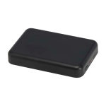 Batterie externe magnétique sans fil en plastique recyclé 5 000 mAh couleur noir deuxième vue