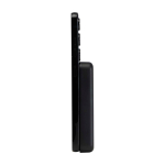 Batterie externe magnétique sans fil en plastique recyclé 5 000 mAh couleur noir vue latérale