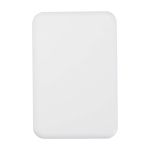 Batterie externe magnétique sans fil en plastique recyclé 5 000 mAh couleur blanc deuxième vue frontale