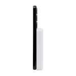 Batterie externe magnétique sans fil en plastique recyclé 5 000 mAh couleur blanc vue latérale