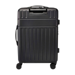Valise trolley extensible en plastique recyclé résistant aux chocs couleur noir deuxième vue arrière