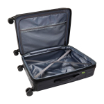 Valise trolley extensible en plastique recyclé résistant aux chocs couleur noir deuxième vue