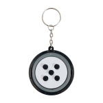 Porte-clés antistress avec gyroscope rotatif à mouvement fluide couleur noir deuxième vue frontale