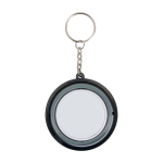 Porte-clés antistress avec gyroscope rotatif à mouvement fluide couleur noir deuxième vue arrière