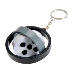 Porte-clés antistress avec gyroscope rotatif à mouvement fluide couleur noir deuxième vue