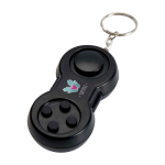 Porte-clés antistress ludique, idéal pour se détendre et se distraire couleur noir vue avec impression sérigraphique