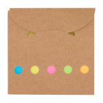 Mini bloc 125 notes adhésives petites colorées et 25 grandes couleur naturel deuxième vue frontale