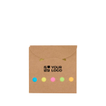 Mini bloc 125 notes adhésives petites colorées et 25 grandes avec zone d'impression