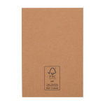 Marque-page en bois avec petites et grandes notes adhésives couleur naturel deuxième vue arrière