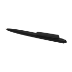 Stylo en plastique recyclé au design minimaliste, encre bleue couleur noir deuxième vue