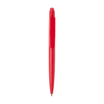 Stylo en plastique recyclé au design minimaliste, encre bleue couleur rouge