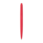 Stylo en plastique recyclé au design minimaliste, encre bleue couleur rouge deuxième vue arrière