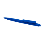 Stylo en plastique recyclé au design minimaliste, encre bleue couleur bleu roi deuxième vue