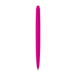 Stylo en plastique recyclé au design minimaliste, encre bleue couleur fuchsia deuxième vue arrière