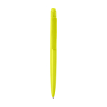 Stylo en plastique recyclé au design minimaliste, encre bleue couleur vert lime