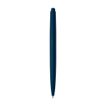 Stylo en plastique recyclé au design minimaliste, encre bleue couleur bleu marine deuxième vue arrière