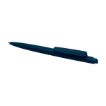 Stylo en plastique recyclé au design minimaliste, encre bleue couleur bleu marine deuxième vue