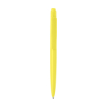 Stylo en plastique recyclé au design minimaliste, encre noire couleur jaune