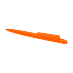 Stylo en plastique recyclé au design minimaliste, encre noire couleur orange deuxième vue