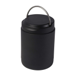 Boîte repas isotherme en acier inoxydable recyclé 500 ml couleur noir quatrième vue