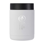 Boîte repas isotherme en acier inoxydable recyclé 500 ml couleur blanc vue impression avec logo 2