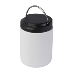 Boîte repas isotherme en acier inoxydable recyclé 500 ml couleur blanc quatrième vue
