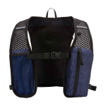 Gilet d’hydratation pour running, imperméable et réfléchissant couleur bleu marine deuxième vue frontale