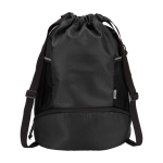 Sac de sport 18L imperméable et recyclé avec poche pour chaussures couleur noir deuxième vue frontale