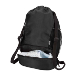 Sac de sport 18L imperméable et recyclé avec poche pour chaussures couleur noir deuxième vue