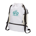 Sac de sport 18L imperméable et recyclé avec poche pour chaussures couleur sable vue impression transfert