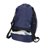 Sac de sport 18L imperméable et recyclé avec poche pour chaussures couleur bleu marine deuxième vue