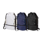 Sac de sport 18L imperméable et recyclé avec poche pour chaussures couleur bleu marine deuxième vue en couleurs