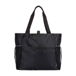 Sac de yoga en tissu ripstop recyclé et imperméable 18 L couleur noir deuxième vue frontale