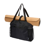 Sac de yoga en tissu ripstop recyclé et imperméable 18 L couleur noir deuxième vue