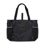Sac de yoga en tissu ripstop recyclé et imperméable 18 L couleur noir troisième vue frontale