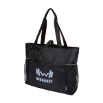 Sac de yoga en tissu ripstop recyclé et imperméable 18 L couleur noir vue impression transfert