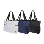 Sac de yoga en tissu ripstop recyclé et imperméable 18 L couleur bleu marine deuxième vue en couleurs