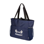 Sac de yoga en tissu ripstop recyclé et imperméable 18 L couleur bleu marine vue impression transfert