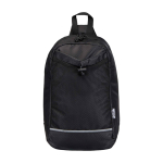 Sac bandoulière d’hydratation en tissu recyclé imperméable 6 L couleur noir deuxième vue frontale