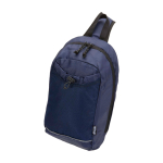 Sac bandoulière d’hydratation en tissu recyclé imperméable 6 L couleur bleu marine troisième vue