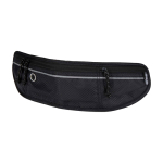 Ceinture de running avec plusieurs poches et éléments réfléchissants couleur noir