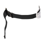 Ceinture de running avec plusieurs poches et éléments réfléchissants couleur sable troisième vue