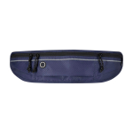 Ceinture de running avec plusieurs poches et éléments réfléchissants couleur bleu marine deuxième vue frontale