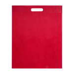 Sac en non-tissé recyclé thermosoudé ultra-résistant 5 L couleur rouge troisième vue frontale
