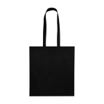 Tote bag en non-tissé recyclé résistant à la déchirure 6 L couleur noir troisième vue frontale