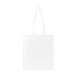 Tote bag en non-tissé recyclé résistant à la déchirure 6 L couleur blanc deuxième vue frontale