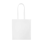 Tote bag en non-tissé recyclé résistant à la déchirure 6 L couleur blanc troisième vue frontale